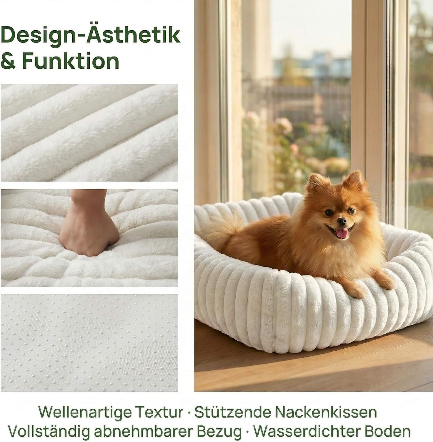 Hondenkussen Rechthoekig Wit L (92x69x20cm) - 34% Korting