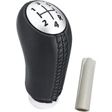 Schakelpookknop Zwart PU Leer/Chroom Renault Clio/Megane (5 Versnellingen) - 73% Korting