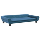 Blauwe Fluwelen Kinderbank 100cm - 41% Korting!
