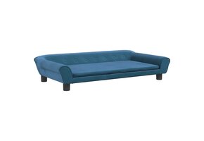 Blauwe Fluwelen Kinderbank - 34% Korting