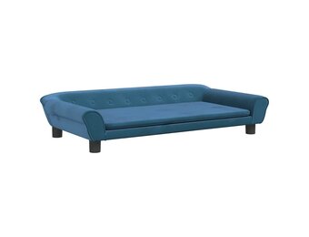 Blauwe Fluwelen Kinderbank 100cm - 41% Korting!