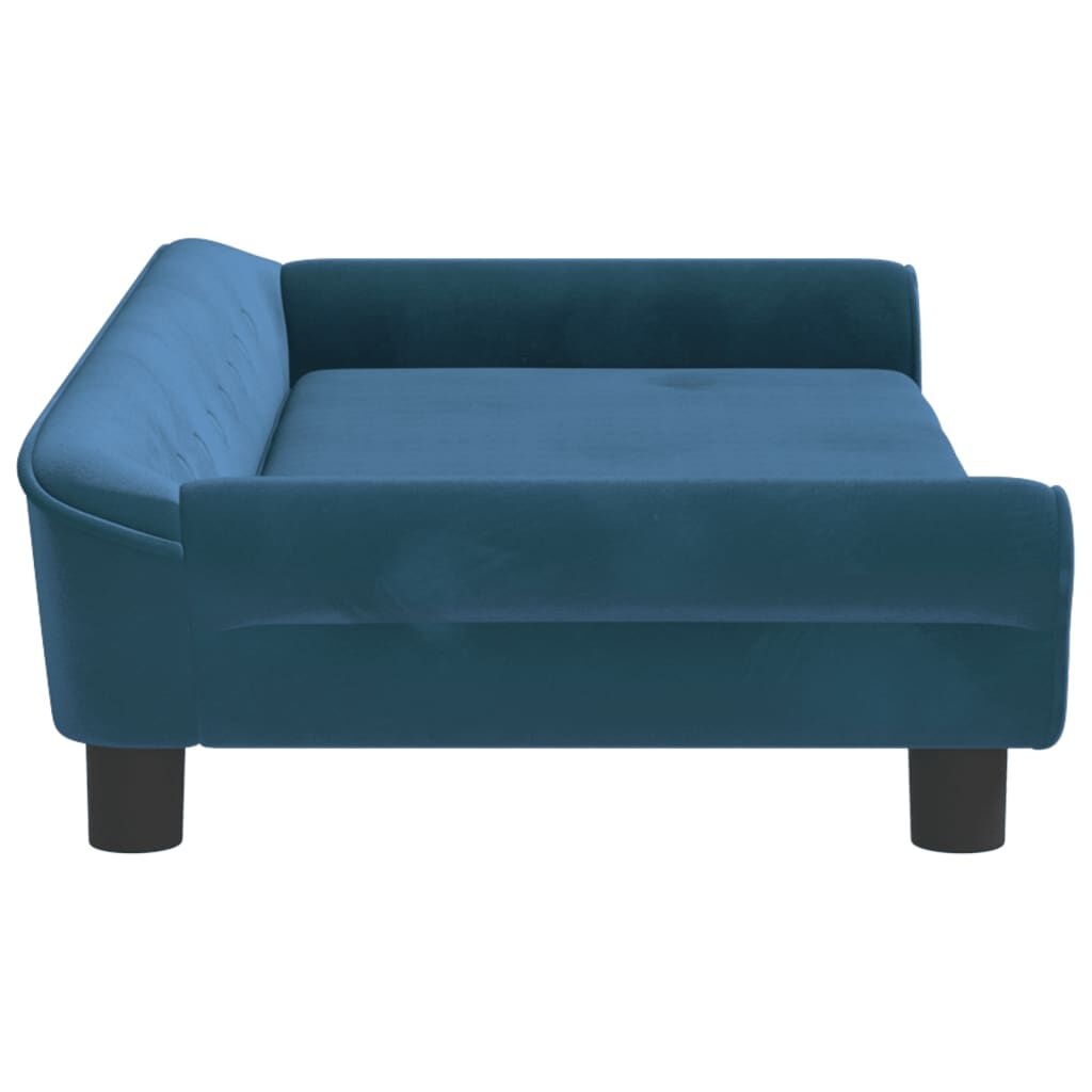 Blauwe Fluwelen Kinderbank 100cm - 41% Korting!