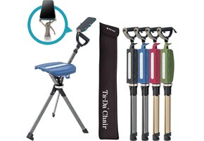 Opvouwbare Wandelstok met Zitting Blauw (30% Korting)