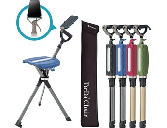 Opvouwbare Wandelstok met Zitting Blauw (30% Korting)
