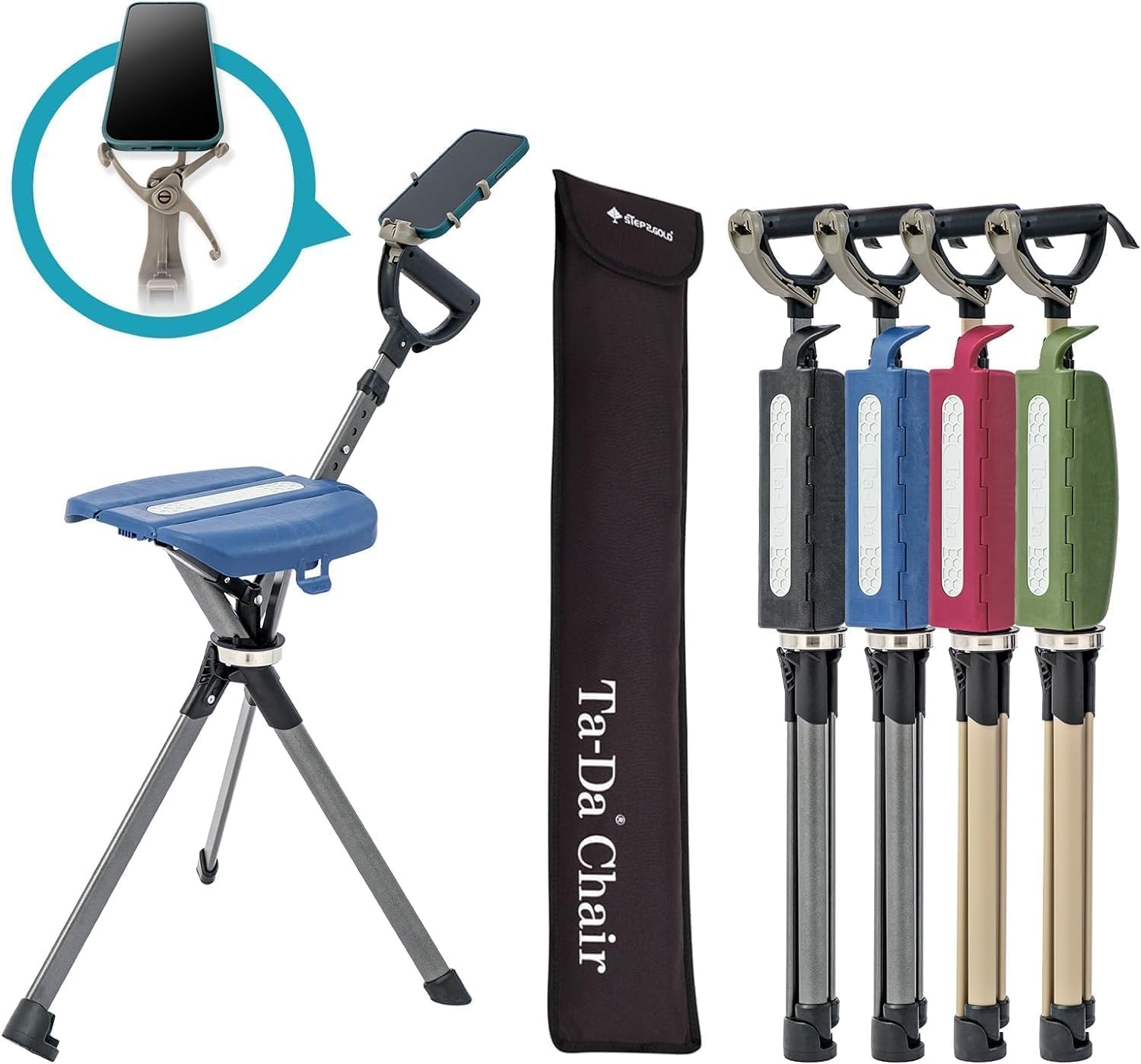 Opvouwbare Wandelstok met Zitting Blauw (30% Korting)