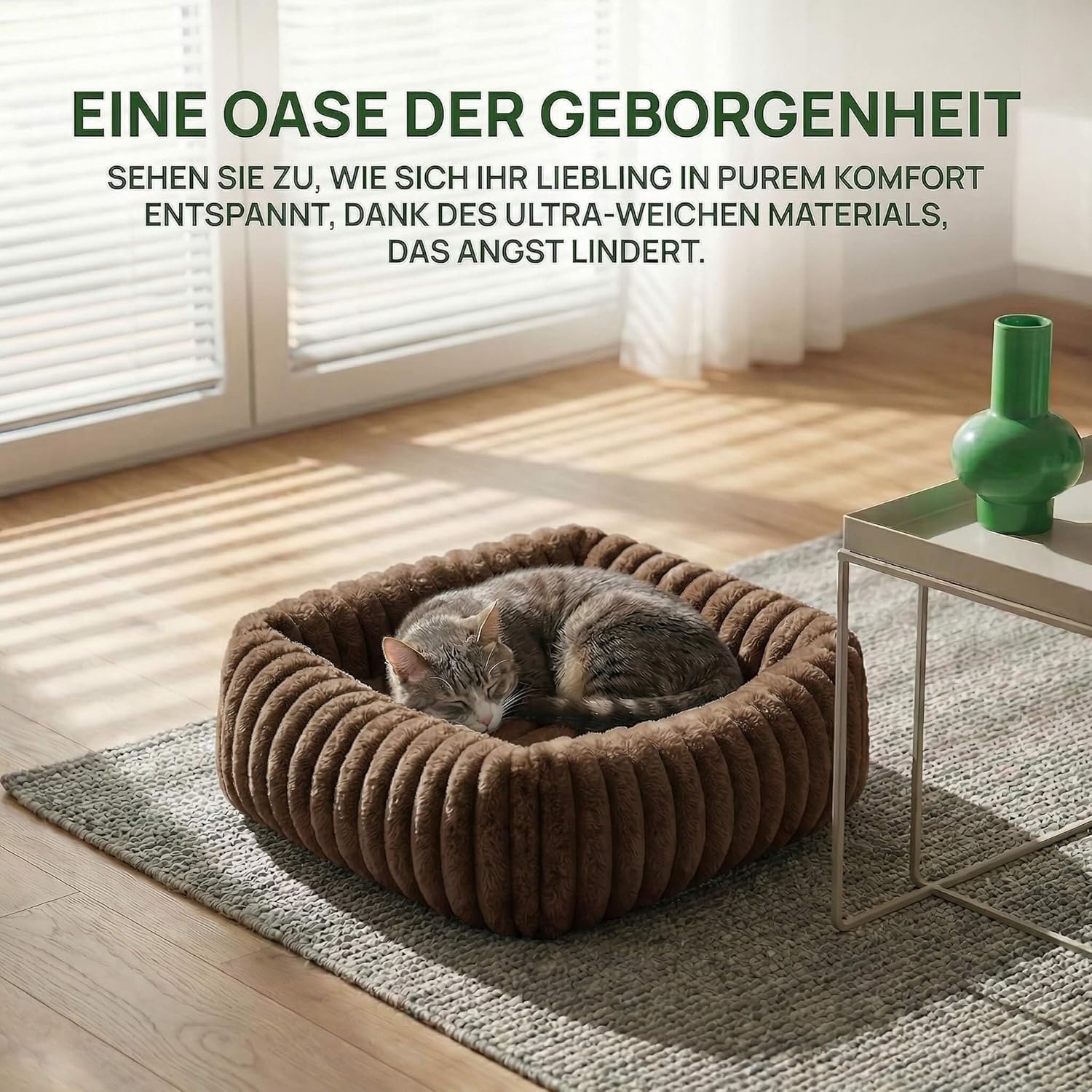 Wasbaar Hondenkussen Antislip Bruin - Maat S (50x48x15 cm) - 33% Korting
