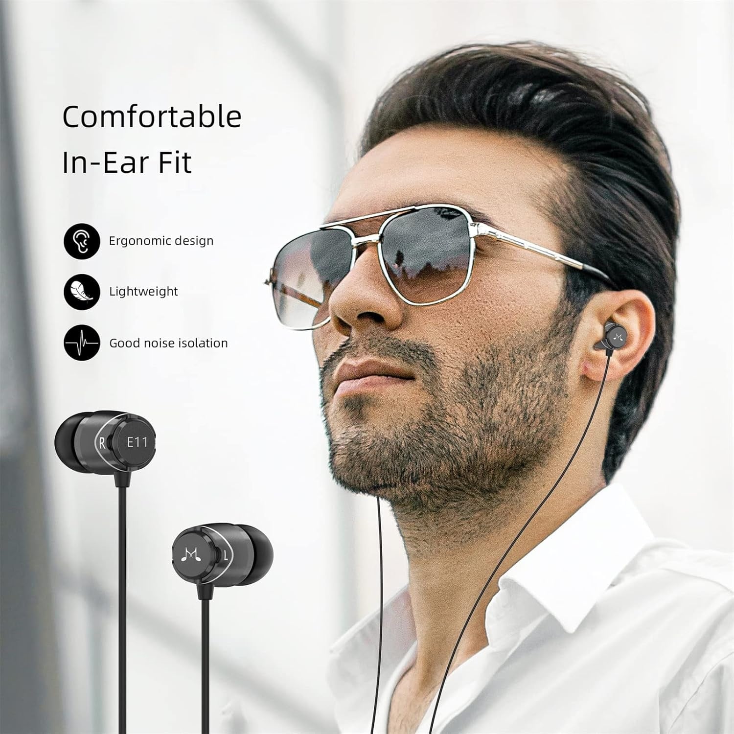 SoundMagic E11 bedrade oordopjes - Zwart - 29% Korting