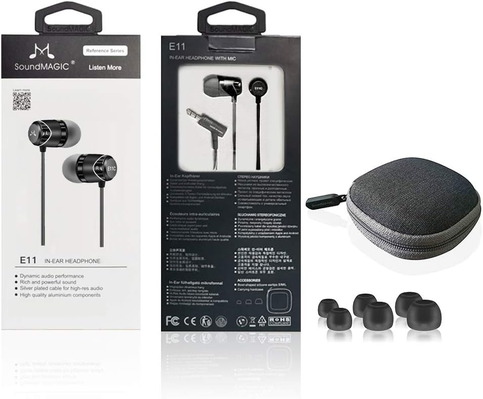 SoundMagic E11 bedrade oordopjes - Zwart - 29% Korting