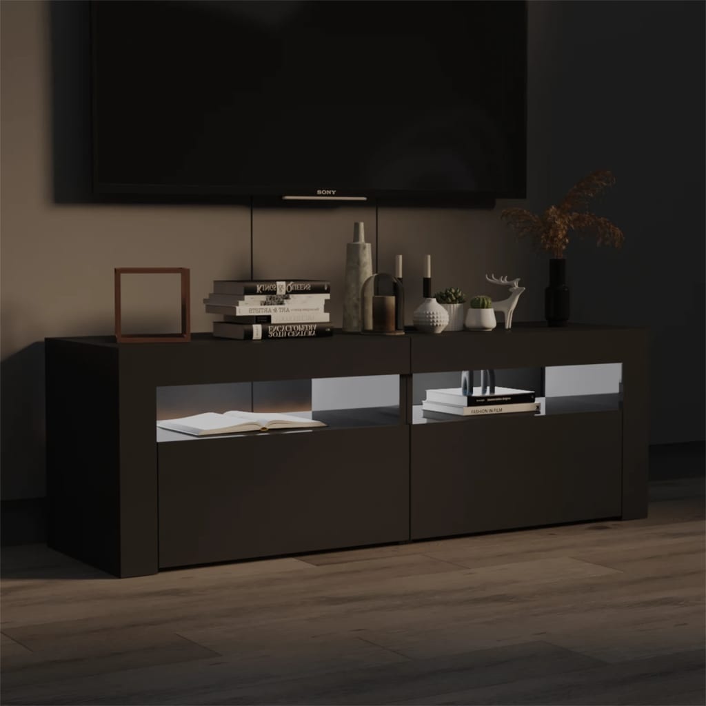TV-meubel met LED Hoogglans Grijs 120cm - 29% Korting!