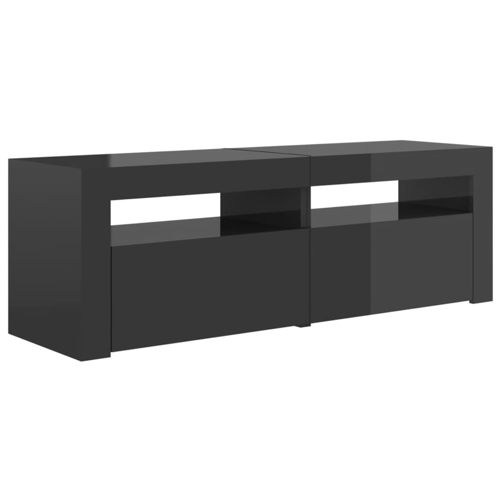 TV-meubel met LED Hoogglans Grijs 120cm - 29% Korting!