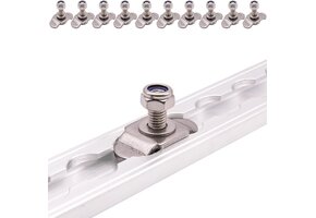 Airline Rail Schroefverbindingen | 10 Stuks RVS | M8 x 15mm | 700kg Breukbelasting