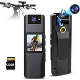 Lichaamscamera A2: 1080P HD, 32GB, 180° Draaibare Lens - Nu 29% Korting!