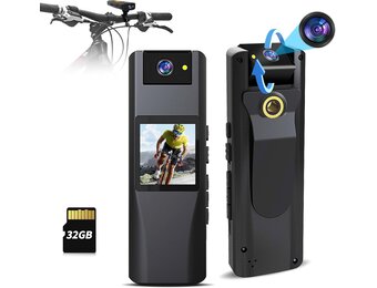 Lichaamscamera A2: 1080P HD, 32GB, 180° Draaibare Lens - Nu 29% Korting!