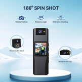 Lichaamscamera A2: 1080P HD, 32GB, 180° Draaibare Lens - Nu 29% Korting!