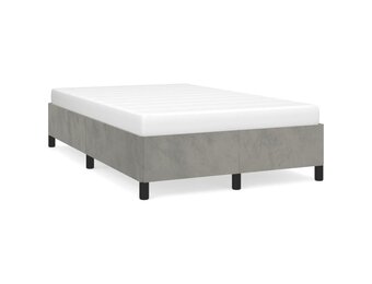 Lichtgrijs Fluweel Bedframe 120x190cm - 34% Korting!