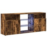 TV-meubel met LED 120x30x50 cm Gerookt Eiken - 34% Korting!