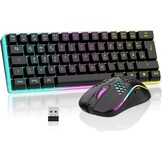 Draadloos RGB Gaming Toetsenbord & Muis Set - QWERTZ Duits, 29% Korting