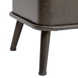 Zwarte Opbergbank met Rugleuning - 110 cm Kunstleer - 35% Korting