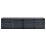 Verhoogde Plantenbak Staal Antraciet 320x80x77 cm (59% Korting)