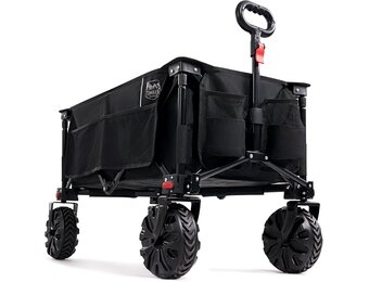 Inklapbare Trolley Zwart | 100kg Draagvermogen | Festivals & Kamperen | -34%