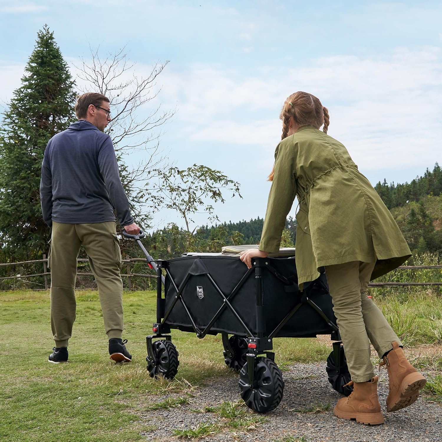 Inklapbare Trolley Zwart | 100kg Draagvermogen | Festivals & Kamperen | -34%