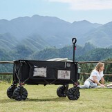 Inklapbare Trolley Zwart | 100kg Draagvermogen | Festivals & Kamperen | -34%