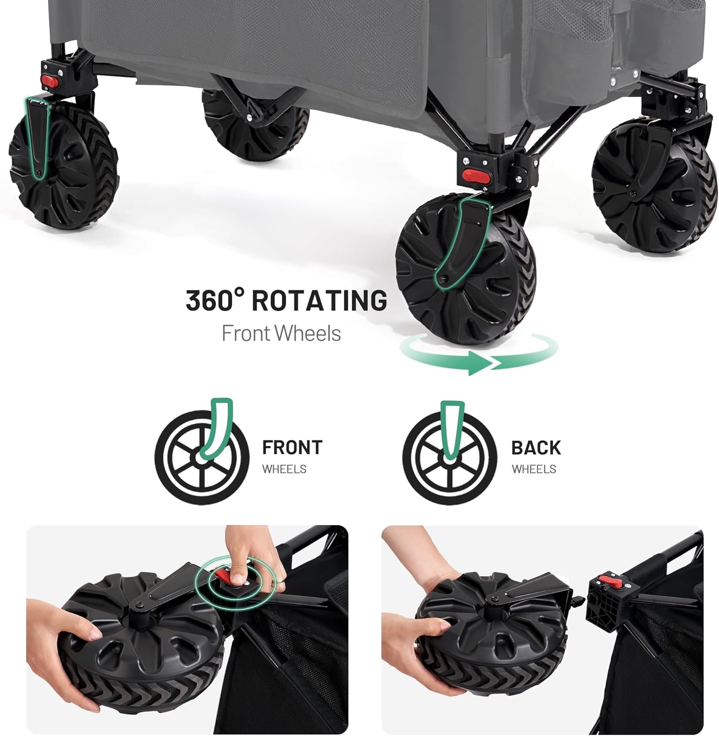 Inklapbare Trolley Zwart | 100kg Draagvermogen | Festivals & Kamperen | -34%
