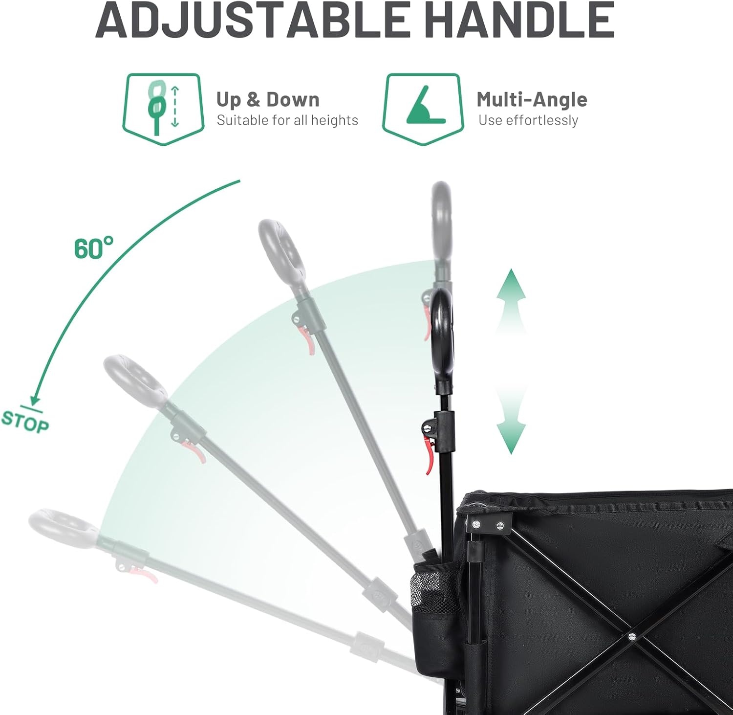 Inklapbare Trolley Zwart | 100kg Draagvermogen | Festivals & Kamperen | -34%