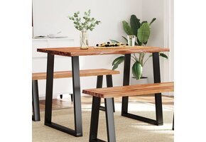 Eettafel Acaciahout met Natuurlijke Rand 110x70 cm - 59% Korting
