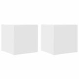 2x TV-wandmeubel 30,5x30x30 cm Wit met 34% Korting