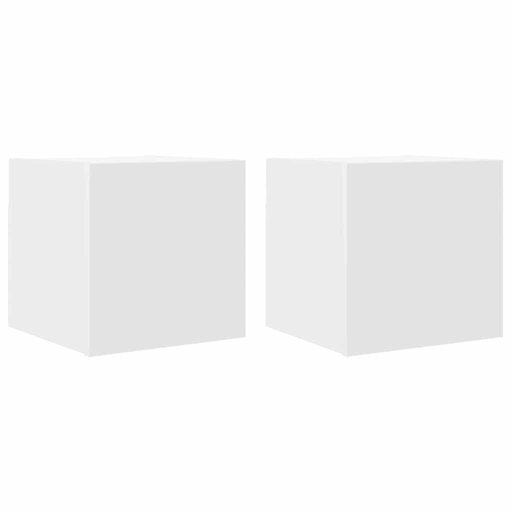 2x TV-wandmeubel 30,5x30x30 cm Wit met 34% Korting