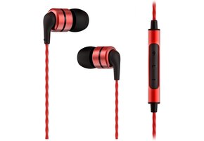 Oordopjes E80C Rood - Hifi Stereo met Microfoon - 33% Korting