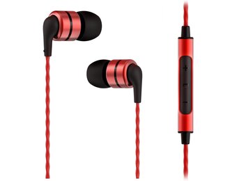 Oordopjes E80C Rood - Hifi Stereo met Microfoon - 33% Korting