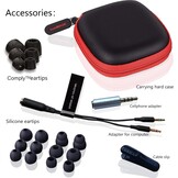 Oordopjes E80C Rood - Hifi Stereo met Microfoon - 33% Korting