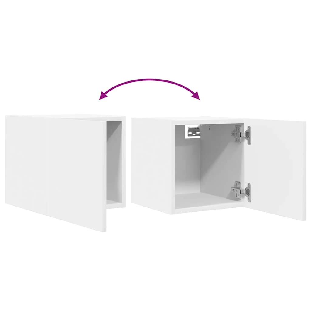 2x TV-wandmeubel 30,5x30x30 cm Wit met 34% Korting