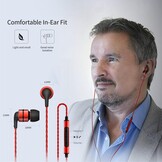 Oordopjes E80C Rood - Hifi Stereo met Microfoon - 33% Korting