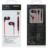 Oordopjes E80C Rood - Hifi Stereo met Microfoon - 33% Korting