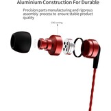 Oordopjes E80C Rood - Hifi Stereo met Microfoon - 33% Korting