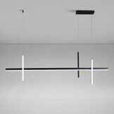 Zwarte LED Hanglamp 100cm | Dimbaar, Kleurinstelling & Afstandsbediening | 29% Korting