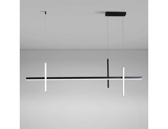 Zwarte LED Hanglamp 100cm | Dimbaar, Kleurinstelling & Afstandsbediening | 29% Korting
