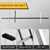 Zwarte LED Hanglamp 100cm | Dimbaar, Kleurinstelling & Afstandsbediening | 29% Korting