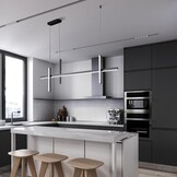 Zwarte LED Hanglamp 100cm | Dimbaar, Kleurinstelling & Afstandsbediening | 29% Korting