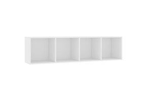 Moderne Boekenkast/TV-meubel 143x30x36 cm Wit - 34% Korting