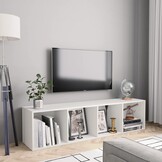 Moderne Boekenkast/TV-meubel 143x30x36 cm Wit - 34% Korting