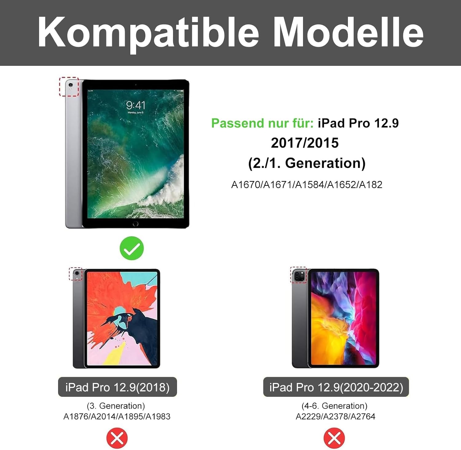 Toetsenbordhoes met Trackpad & Verlichting voor iPad Pro 12.9 (2015-2017) - Zwart (29% Korting)
