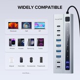 USB-C Hub 9-in-1: 10Gbps Data & 72W Voeding