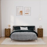 2x Massief Grenen Nachtkastjes - Honingbruin - 40x35x61,5 cm - 34% Korting