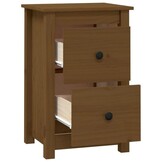 2x Massief Grenen Nachtkastjes - Honingbruin - 40x35x61,5 cm - 34% Korting