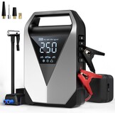 6-in-1 Startbooster Compressor Powerbank 12V Benzine/Diesel 8L 3000A 150PSI 20000mAh LCD QC3.0 LED - 29% Korting!