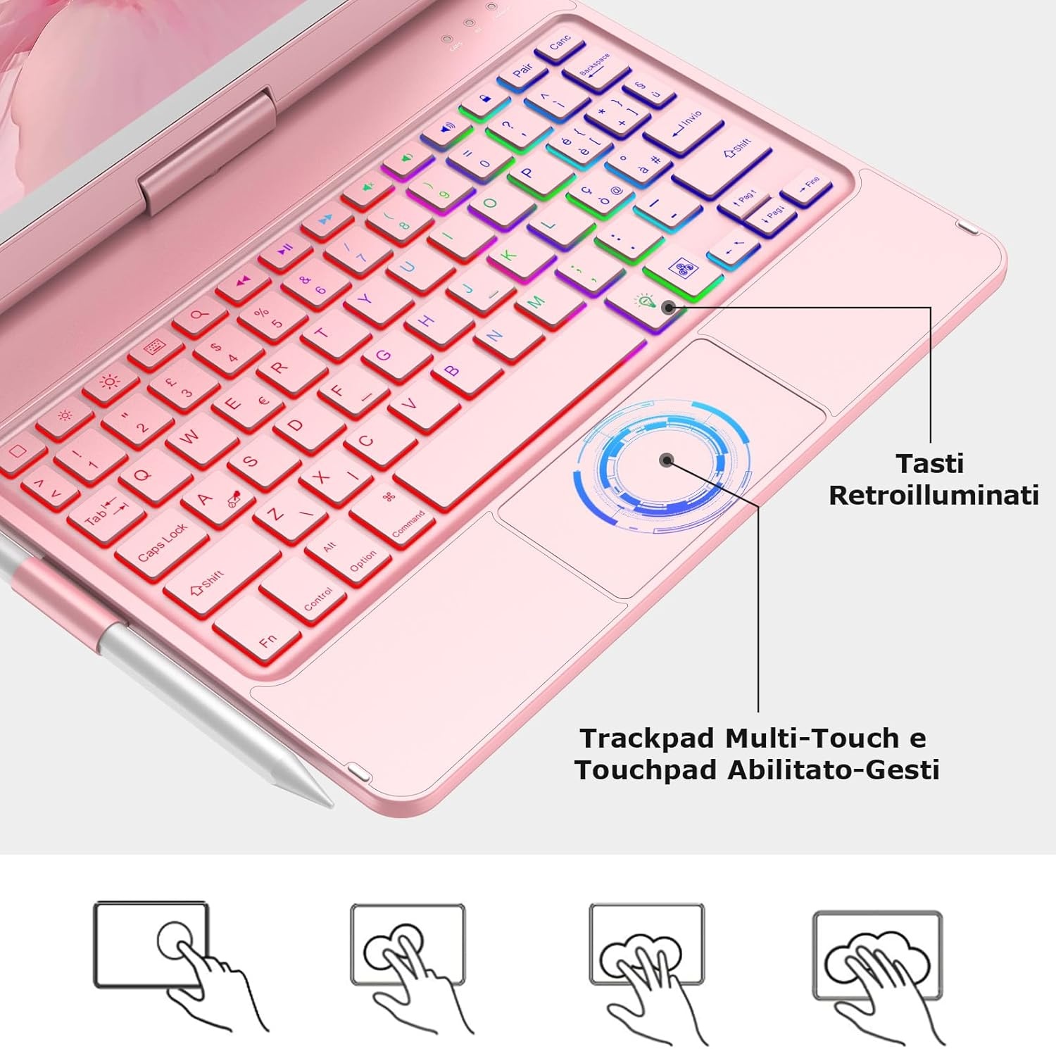 Hoes met Toetsenbord en Trackpad voor iPad 10.2" (9e/8e/7e Gen) - 33% Korting
